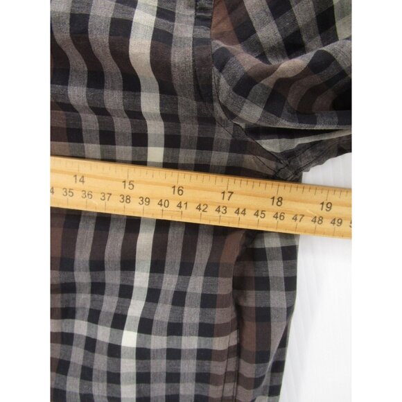 Armani Exchange Shirt Small AX Button Up Plaid Slim Fit Woven Cotton * - Picture 5 of 11